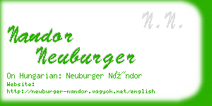 nandor neuburger business card
